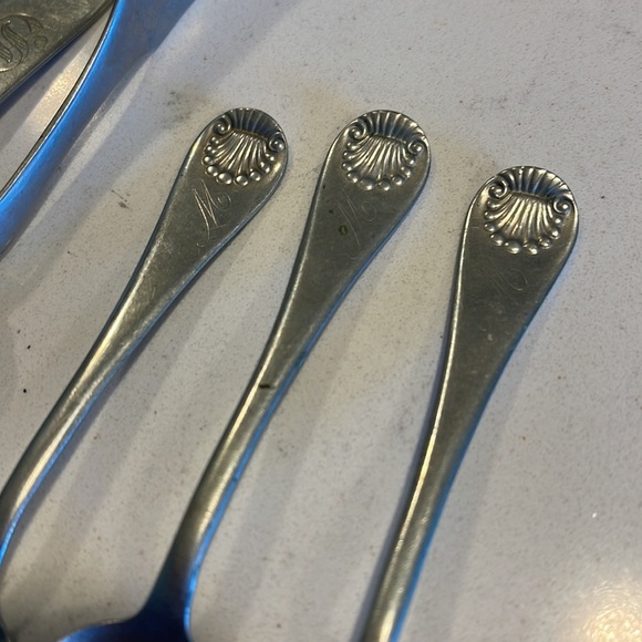 Brazil silver butter knives and spoon - Picture 10 of 11